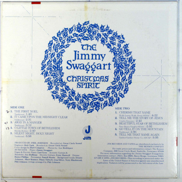 Jimmy Swaggart : The Jimmy Swaggart Christmas Spirit (LP, Album)