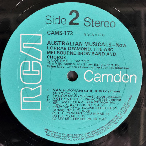 Lorrae Desmond, The ABC Melbourne Show Band & Chorus* : Australian Musicals Now!  (LP, Album)