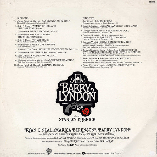 Various : Barry Lyndon (Music From The Soundtrack) (LP, Album)