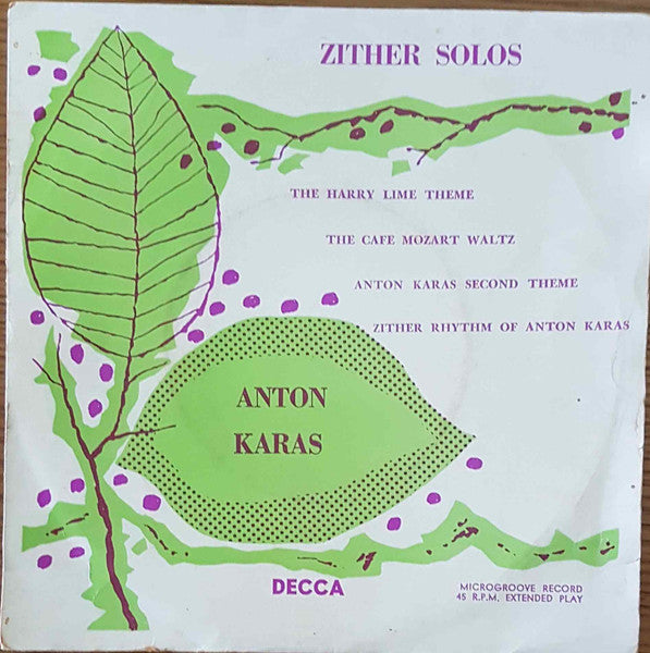 Anton Karas : Zither Solos (7", EP)