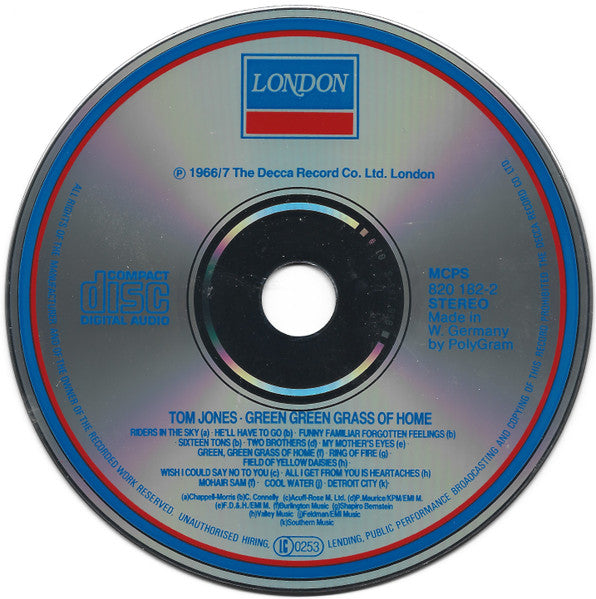 Tom Jones : Green, Green Grass Of Home (CD, Album)