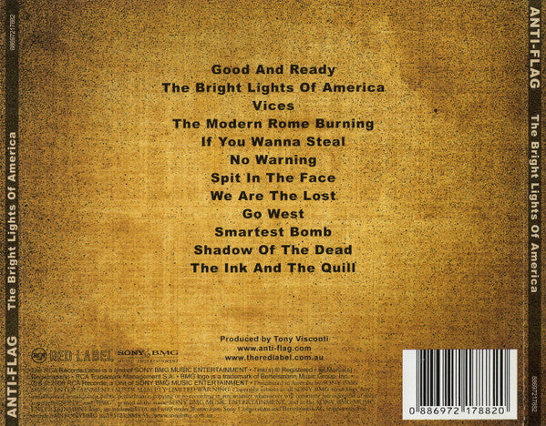 Anti-Flag : The Bright Lights Of America (CD, Album)