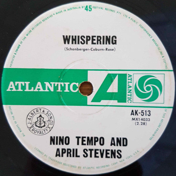 Nino Tempo & April Stevens : Whispering (7", Single)