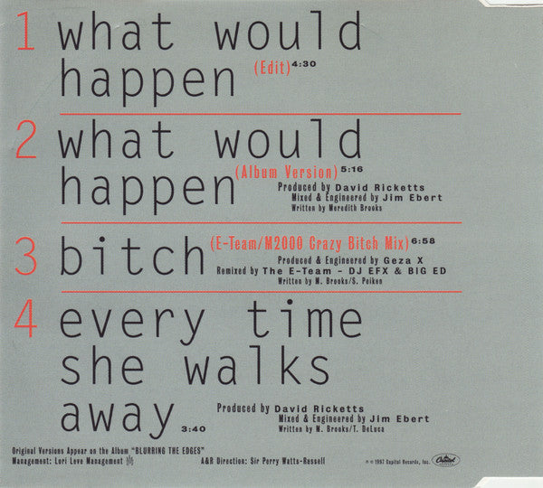 Meredith Brooks : What Would Happen (CD, Single)