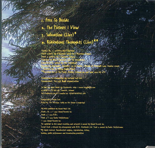 The Cranberries : Free To Decide (CD, Single)