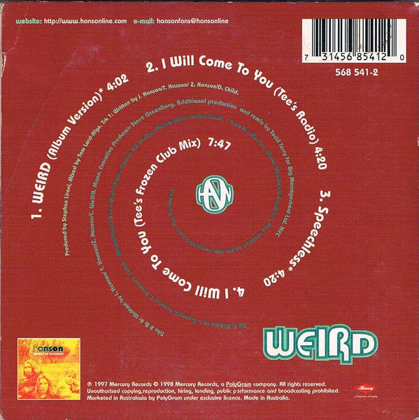 Hanson : Weird (CD, Single, Bon)