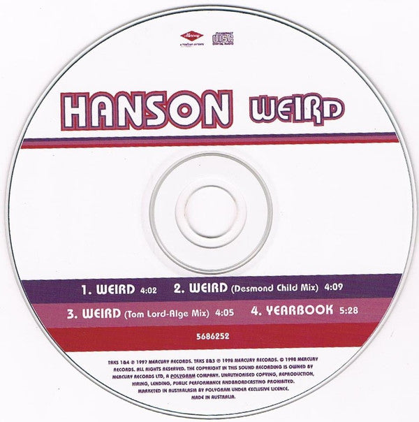 Hanson : Weird (CD, Single)
