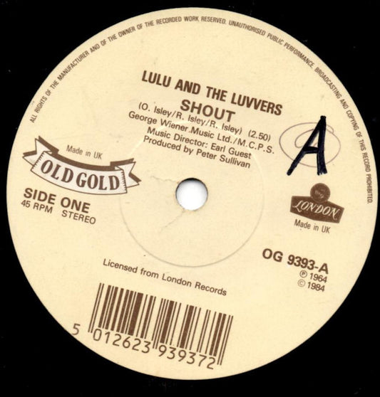 Lulu And The Luvvers / Dave Berry : Shout / The Crying Game (7", Single)