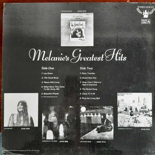 Melanie (2) : Melanie's Greatest Hits (LP, Comp)