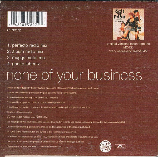 Salt 'N' Pepa : None Of Your Business (CD, Single)