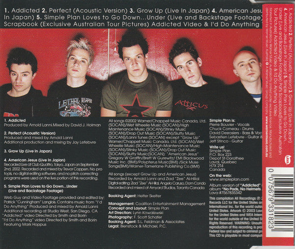 Simple Plan : Addicted (CD, Single, Enh)