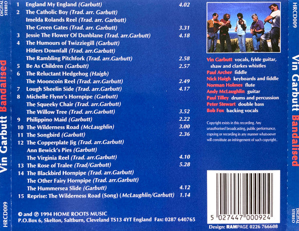 Vin Garbutt : Bandalised (CD, Album)