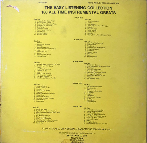 Various : The Easy Listening Collection 100 All-Time Instrumental Greats (5xLP)