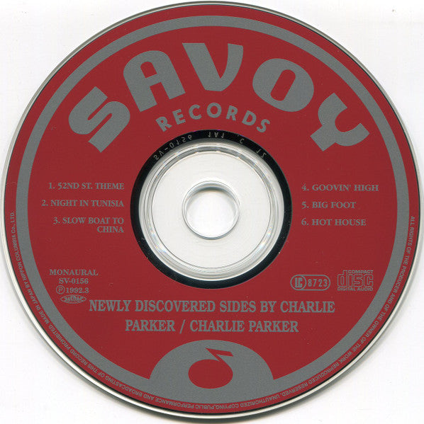 Charlie Parker : Newly Discovered Sides By The Immortal Charlie Parker (CD, Album, RE, RM)
