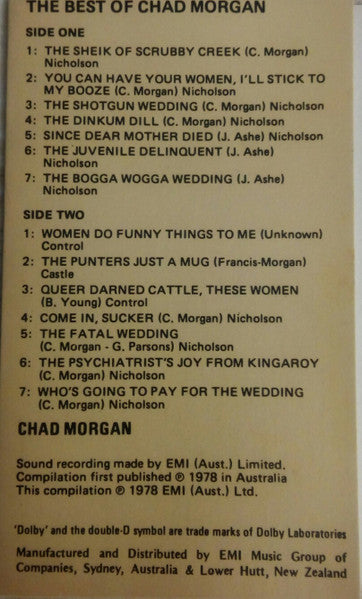 Chad Morgan : The Best Of (Cass, Comp, RE)