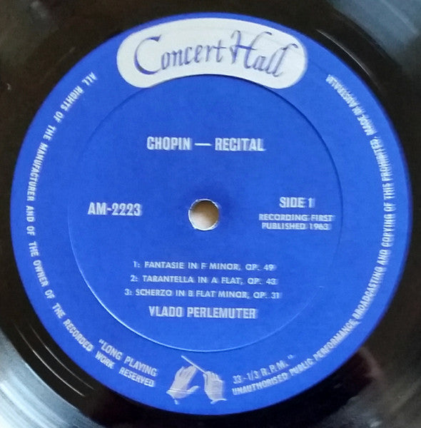 Chopin*, Vlado Perlemuter : Chopin Recital (LP)