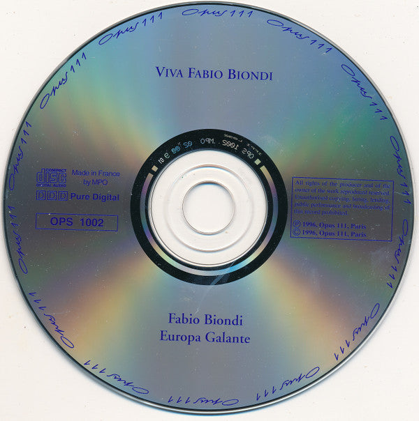 Fabio Biondi : Viva Fabio Biondi! (CD, Comp)