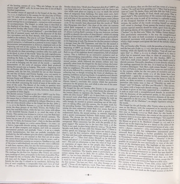 Johann Sebastian Bach, Edith Mathis, Anna Reynolds, Peter Schreier, Dietrich Fischer-Dieskau, Münchener Bach-Orchester, Münchener Bach-Chor, Karl Richter : Kantaten /  Himmelfahrt - Pfingsten - Trinitatis / Ascension Day - Whitsun - Trinity / Ascension - Pentecôte - Trinité (6xLP, RE + Box)