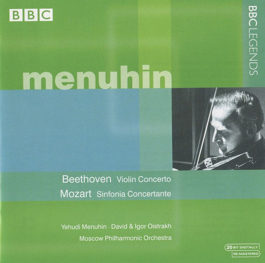 Beethoven* / Mozart* - Menuhin* • David* & Igor Oistrakh* • Moscow Philharmonic Orchestra : Violin Concerto / Sinfonia Concertante (CD, Album)