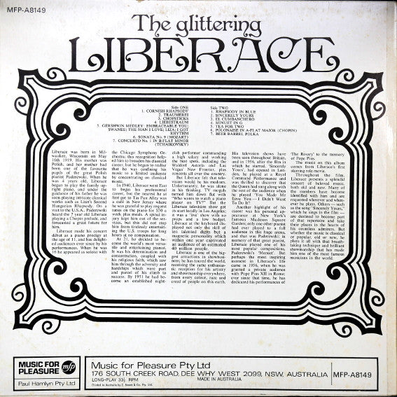 Liberace : The Glittering Liberace (LP, Comp)