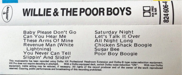 Willie And The Poor Boys : Willie And The Poor Boys (Cass, Album, Dol)