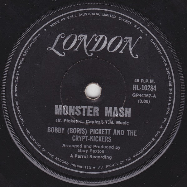 Bobby (Boris) Pickett And The Crypt-Kickers : Monster Mash (7", Single, RE)