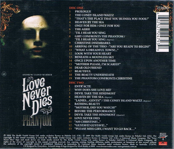 Andrew Lloyd Webber : Love Never Dies (2xCD, Album)