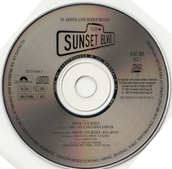 Andrew Lloyd Webber : Sunset Boulevard (World Premiere Recording) (2xCD, Album)