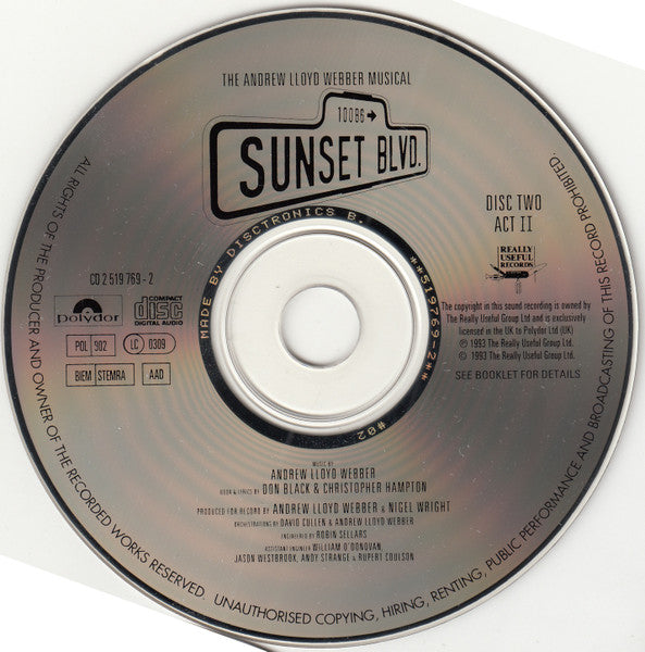 Andrew Lloyd Webber : Sunset Boulevard (World Premiere Recording) (2xCD, Album)