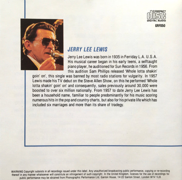 Jerry Lee Lewis : Live In Concert (CD, Comp)