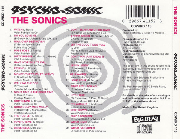 The Sonics : Psycho-Sonic (CD, Comp, RP)