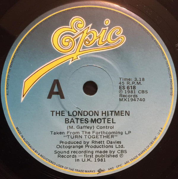 The London Hitmen* : Bates Motel (7", Single)