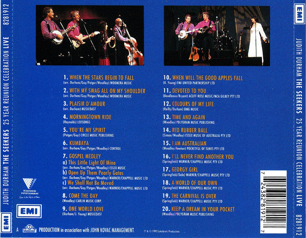 Judith Durham, The Seekers : 25 Year Reunion Celebration Live In Concert (CD, Album, RE)