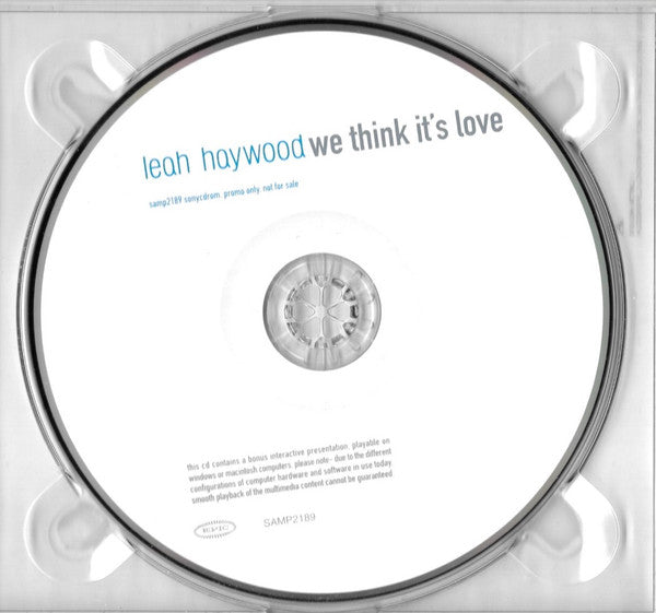 Leah Haywood : We Think It's Love (CD, Single, Enh, Promo, Dig)