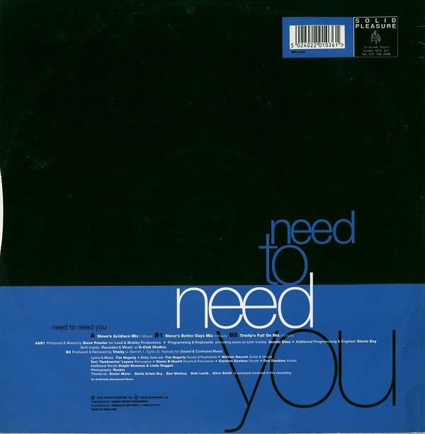 Baby June : Need To Need You (12")