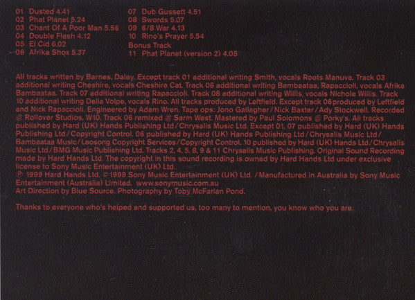 Leftfield : Rhythm And Stealth (CD, Album)