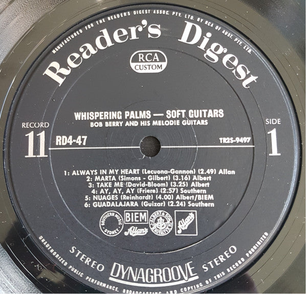 Bob Berry And His Melodie Guitars / The Mellow Trombones Of Tommy Tate : In A Mellow Mood (LP)