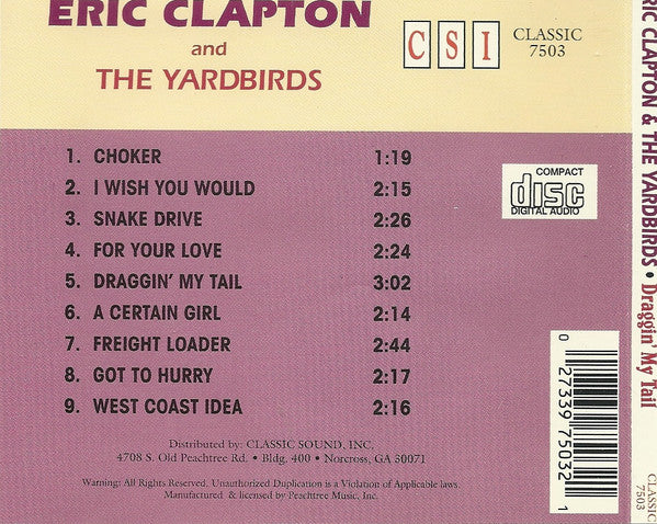 Eric Clapton & The Yardbirds : Draggin' My Tail (CD, Comp)