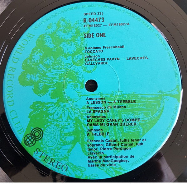 François Castet, Gilbert Carnal, Pierre Perdigon : Lutes And Harpsichord From The 16th To 18th Centuries (LP, Album, Club)