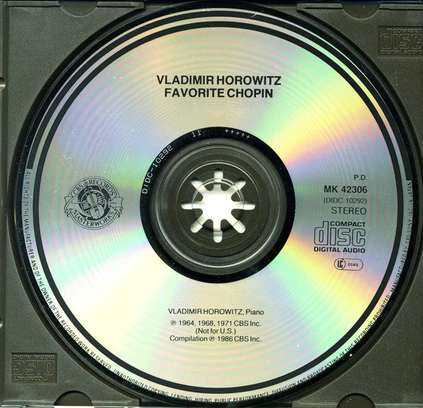 Vladimir Horowitz, Chopin* : Favorite Chopin (CD, Comp)