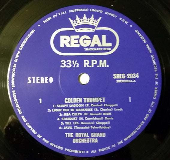 The Royal Grand Orchestra : Golden Trumpet (LP, Album)