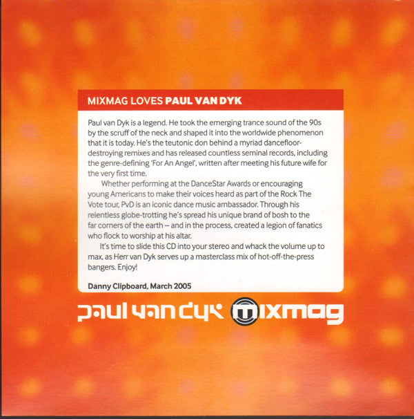 Paul Van Dyk : Mixmag Presents Paul Van Dyk (CD, Mixed, Jew)