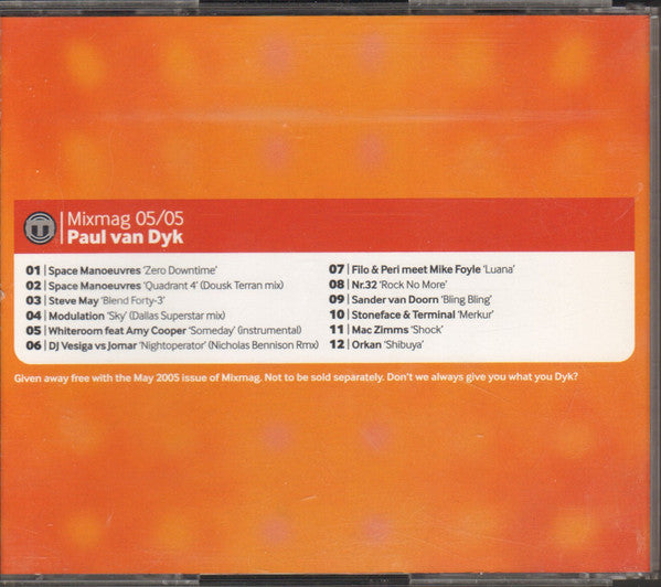 Paul Van Dyk : Mixmag Presents Paul Van Dyk (CD, Mixed, Jew)