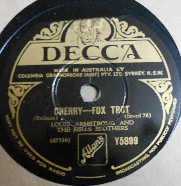 Louis Armstrong And The Mills Brothers : Cherry / Marie (Shellac, 10")