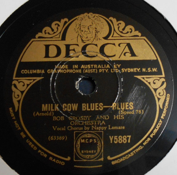 Bob Crosby And His Orchestra : Louise, Louise / Milk Cow Blues (Shellac, 10")