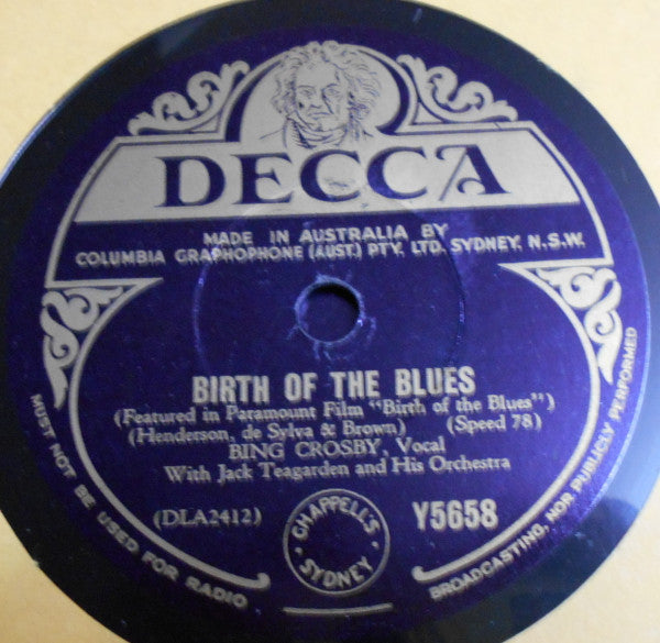 Bing Crosby, Mary Martin, Jack Teagarden : The Waiter And The Porter And The Upstairs Maid / Birth Of The Blues (Shellac, 10")