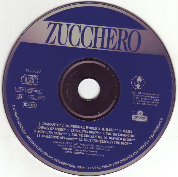 Zucchero : Zucchero (CD, Album, Comp)