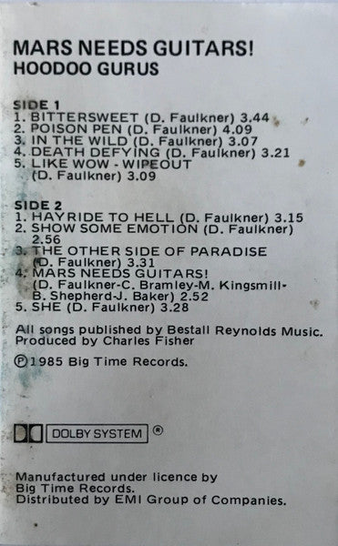 Hoodoo Gurus : Mars Needs Guitars! (Cass, Album)