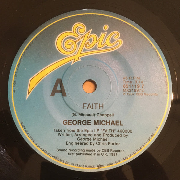 George Michael : Faith (7", Single, Gen)
