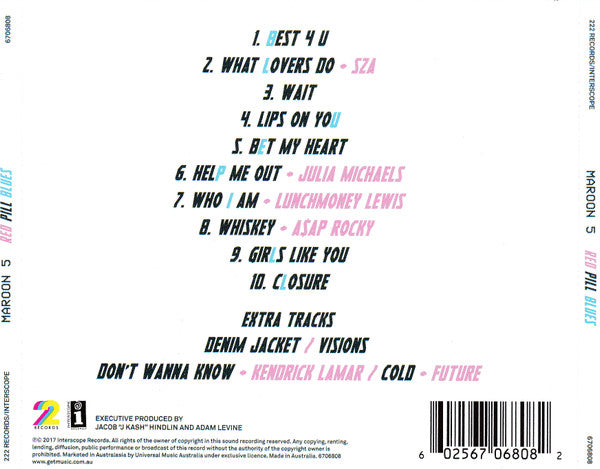 Maroon 5 : Red Pill Blues (CD, Album)